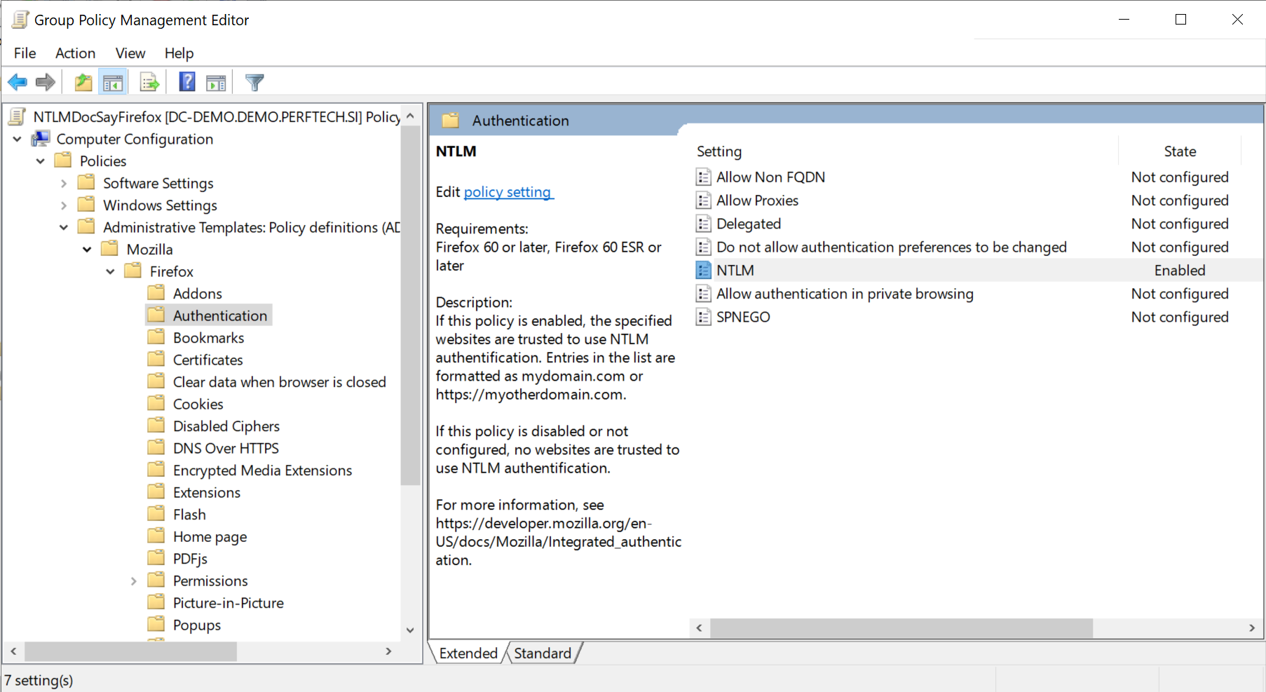 Group Policy Settings