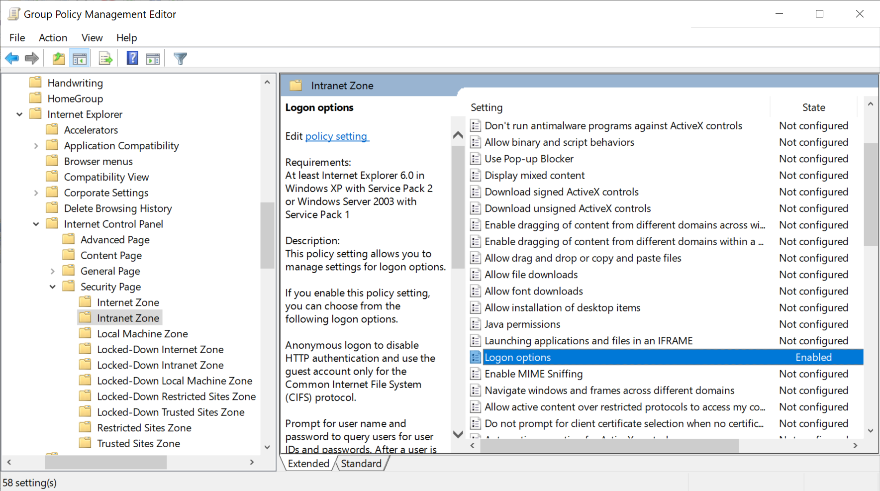 Group Policy Settings